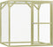 vidaXL - Kippenhok - 1,5x1,5x1,5 - m - geïmpregneerd - grenenhout - en - staal