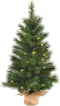 Black box led kunstkerstboompje met jute lawson fir - 60x40 groen