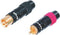 Neutrik NF2CB2 Cinch-connector Stekker, recht Aantal polen: 2 Zwart, Rood 2 stuk(s)