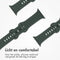 imoshion Siliconen⁺ bandje - Geschikt voor Apple Watch 1, 2, 3, 4, 5, 6, 7, 8, 9, 10 (42 mm), SE - 38/40/41 mm - Donkergroen - S/M