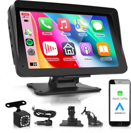 Skoov Carplay scherm - Draadloos - Bluetooth 5.0 - Achteruitrijcamera - Dubbel din
