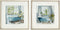 Schilderij DKD Home Decor Badkamers (2 Stuks) (32 x 2,5 x 32 cm)