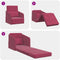 vidaXL - 2-in-1 - Sofa - Bed - Wijnrood - 65x80x83 - cm - Velvet