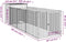 vidaXL - Hondenhok - met - ren - 110x405x110 - cm - gegalvaniseerd - staal - antraciet