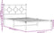 vidaXL - Bedframe - met - hoofdbord - metaal - zwart - 107x203 - cm