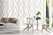 DUTCH WALLCOVERINGS Behang Geometric wit en goudkleurig