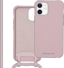 iMoshion Hoesje Geschikt voor iPhone 12 Mini Hoesje Met Koord - iMoshion Color Backcover met afneembaar koord - Roze