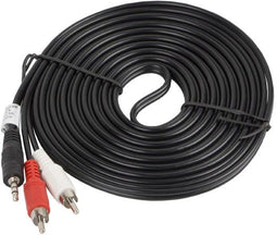 Lanberg CA-MJRC-10CC-0050-BK - Kabel 3.5mm naar RCA - 500cm - Zwart
