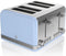 Swan Retro 4-Slot Broodrooster 19020 - Ontdooi- en opwarmfunctie - Blauw