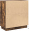 vidaXL - Nachtkastje - met - LED - in - Gerookt - Eiken - 71x34.5x75 - cm - Geperst - Hout