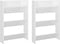 vidaXL - Wandschoenenkasten - 2 - st - 60x18x90 - cm - bewerkt - hout - hoogglans - wit