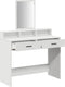 vidaXL - Witte - Kaptafel - met - Lades, - 100x41x140 - cm
