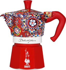 Bialetti Dolce&Gabbana Moka Express Blauw, Rood, Wit