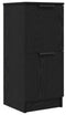 vidaXL - Zwarte - Eiken - Dressoir - - - 30x30x70 - cm, - Gemaakt - van - Engineered - Hout