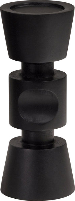 WOOOD Midi Kandelaar - Mangohout - Zwart - 29x12x12