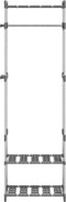 vidaXL - Kledingrek - 3-laags - 59x29x192 - cm - aluminium - zilverkleurig