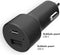 iMoshion Autolader Snellader USB C / USB A 20 Watt - Universele Auto oplader Geschikt voor - Zwart