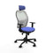 Piqueras y Crespo 1D036N2 - Bureaustoel - Hoofdsteun en verstelbare hoogte - Licht Blauw