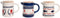 Oliepot voor vlees en vis DKD Home Decor Rood Blauw Roestvrij staal Wit Keramiek Hout MDF 680 ml 3 Stuks