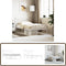 vidaXL - Bedframe - met - hoofd- - en - voeteneinde - metaal - wit - 107x203 - cm