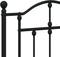 vidaXL - Bedframe - met - voetbord - zonder - matras - metaal - zwart - 160x200 - cm