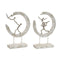 Decoratieve figuren DKD Home Decor 32,5 x 10 x 47 cm Zilverkleurig Wit Balletdanseres Modern Deca...