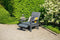 Garden Impressions Captain relax tuinstoel met voetensteun - aluminium - donker grijs/licht grijs