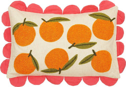 Mica Decorations Oranges Sierkussen - L65 x B45 x H10 cm - Katoen - Off-White, Oranje, Roze