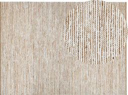 BARKHAN - Vloerkleed - Beige/wit - 300 x 400 cm - Katoen