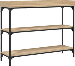 vidaXL - Wandtafel - met - schappen - 100x30x80 - cm - sonoma - eikenkleurig