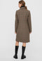 VERO MODA VMBLAST CHECK LONG WOOL JACKET - Dames Jas - Reverskraag lange mouwen knoopsluiting - Maat L (40)