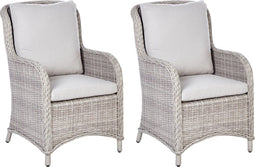 CASCAIS - Tuinstoel set van 2 - Beige - PE rotan