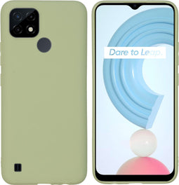 iMoshion Hoesje Geschikt voor Realme C21 Hoesje Siliconen - iMoshion Color Backcover - groen