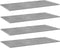 vidaXL - Wandschappen - 4 - st - 100x50x1,5 - cm - bewerkt - hout - betongrijs