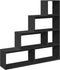 vidaXL - Kamerscherm - / - boekenkast - 4-laags - 143,5x29x143,5 - cm - hout - zwart