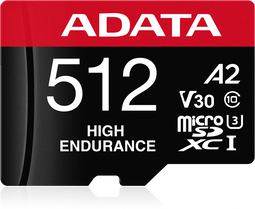 ADATA High Endurance - microSDXC UHS-I - 512GB - Lezen 100MB/s