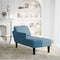 vidaXL - Chaise - longue - met - kussen - en - rechterarmleuning - fluweel - blauw