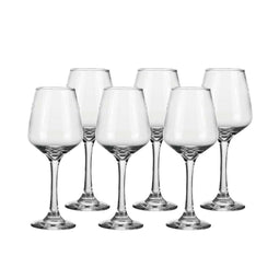 Set wijnglazen Home ESPRIT Transparant Kristal 360 ml (6 Stuks)