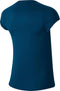 Nike Nkct Dry Top Ss - Sportshirt Dames - Aansluitend - Valerian Blue/White - Maat S