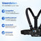 Garpex® Chest Strap Borstharnas - Universeel Borstharnas voor Action Camera's en Smartphones - Ergonomisch Zwart