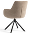 Criks Design Eetkamerstoel Olivia Bruin – 53x66x87 cm – Draaibare Armstoel met Comfortabele Stoffen