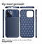 iMoshion Hoesje Geschikt voor iPhone 14 Pro Max Hoesje Siliconen - iMoshion Carbon Softcase Backcover - Blauw