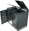 Juskys Arel - Containerberging - 2-Delig 120 l - Antraciet
