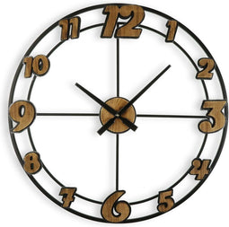 Muurklok Versa Hout MDF Hout MDF/Metaal (4,5 x 60 x 60 cm)