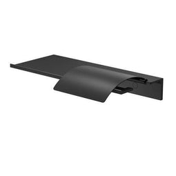 Geesa Leev - Planchet met Toiletrolhouder en Klep - 28 cm - Zwart - Aluminium