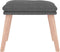 vidaXL - Voetenbank - 45x29,5x35 - cm - stof - lichtgrijs
