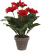 Mica Decorations Gerbera Kunstplant in Bloempot Stan - H35 x Ø30 cm - Rood