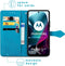 iMoshion Hoesje Geschikt voor Motorola Moto G200 Hoesje Met Pasjeshouder - iMoshion Mandala Bookcase - Turquoise