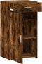 vidaXL - Dressoir - 50x42,5x93 - cm - bewerkt - hout - gerookt - eikenkleurig