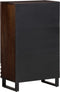 vidaXL - Hoge - kast - 60x34x100 - cm - massief - mangohout - bruin